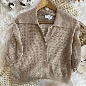 & Other Stories button down short sleeve knit cardigan